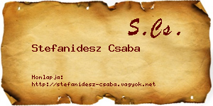 Stefanidesz Csaba névjegykártya